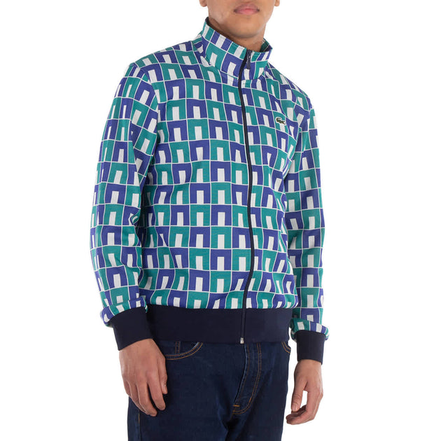 Lacoste Graphic Motif Jacquard Sweatshirt Green Small 3