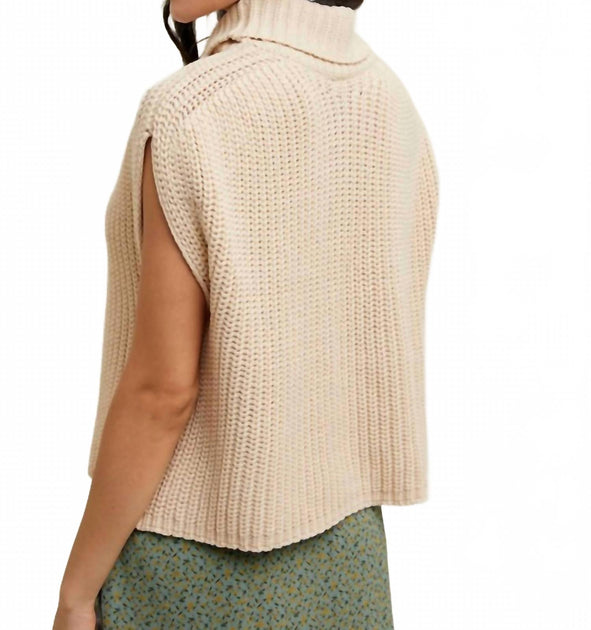 WISHLIST Rollkragen-Pullover Oberteil Beige Klein 4