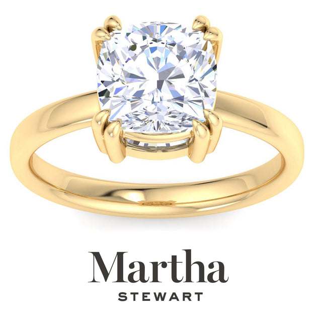 Martha Stewart Cushion Cut Lab Grown Diamond Solitaire Ring US 8.5 7