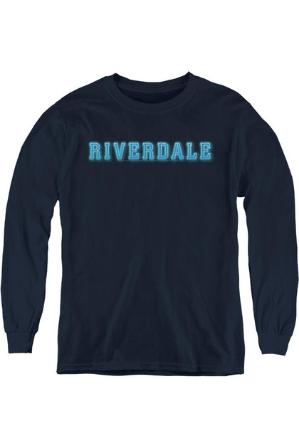 Gildan Riverdale Youth Long Sleeve Sweatshirt Blue Medium 2
