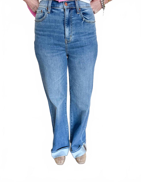 DAZE Kai High Rise Wide Leg Cuff Jeans 3