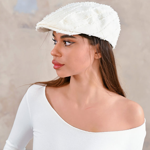 FASHNZFAB Newsboy Hat Beige 3