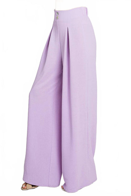 GEEGEE Wide-Leg Pants Purple 3X 4