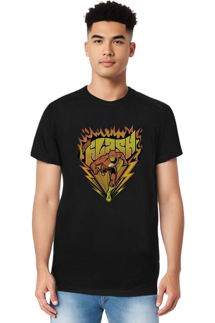 Gildan DC Comics Flash Blazing Speed T-Shirt Schwarz Large 4