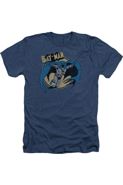 Gildan Batman Through The Night T-Shirt Blue Large 2