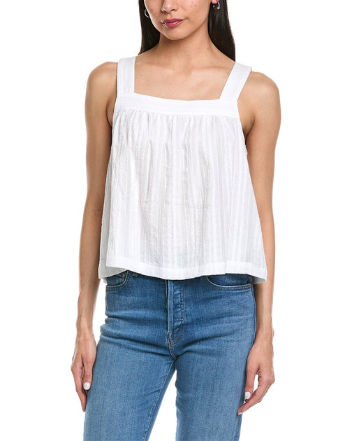 Splendid Gewebtes Jacquard Tanktop Weiß Small 2