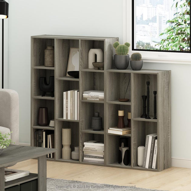 Furinno Luder Bookcase French Oak 3