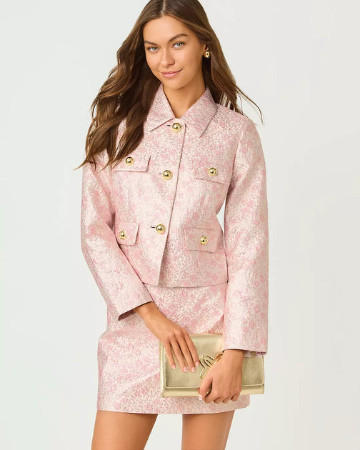 Lilly Pulitzer Eloraina Brocade Jacket Multi US 2 4