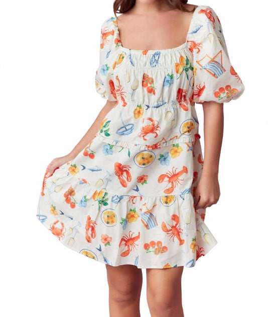 Peach Love Seaside Social Dress Multi Small 3