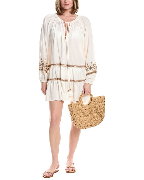 Ramy Brook Nash Cover-Up Dress Beige Large 2