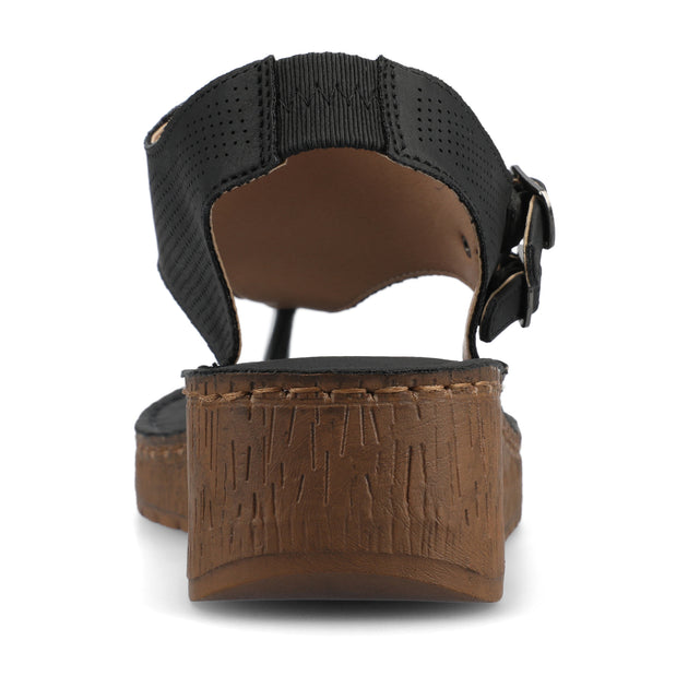 Journee Collection McKell Sandal Black 6.5 4
