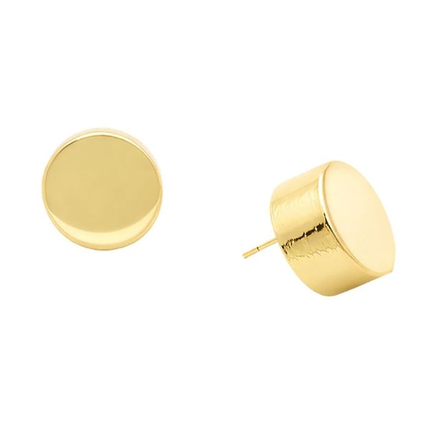 FASHNZFAB Minimal Disc Stud Earrings Gold 3