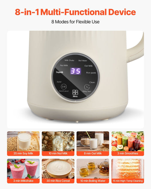 VVOR 8-in-1 Nut Milk Maker White 4