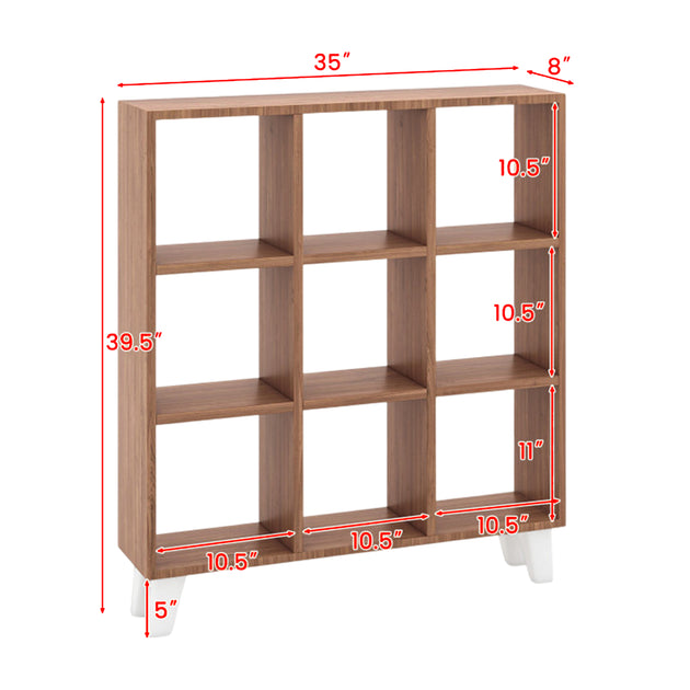 Hivvago 9-Cube Organizer Shelf Brown 6
