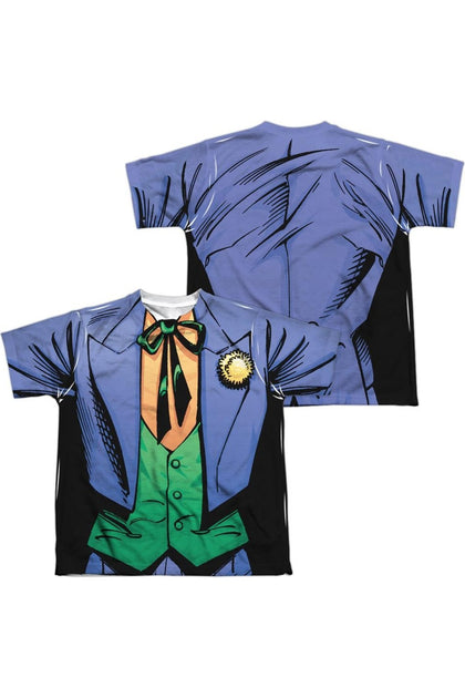 Gildan Batman Joker Uniform Short Sleeve Youth Poly Crew Tee Purple Small 2