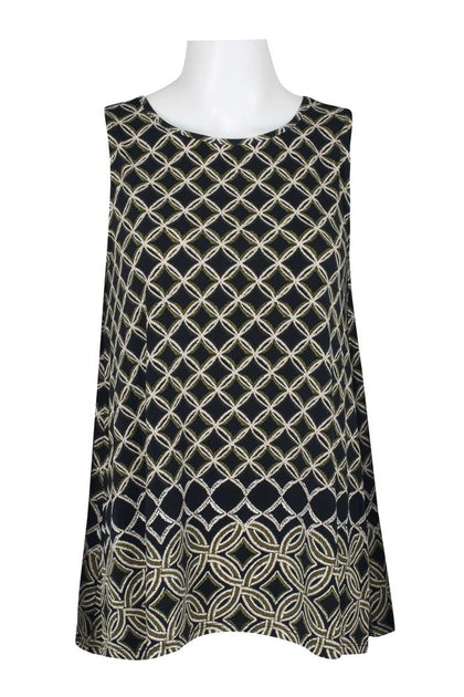TRUEDAMES Scoop Neck Sleeveless Ity Top Black Large 2