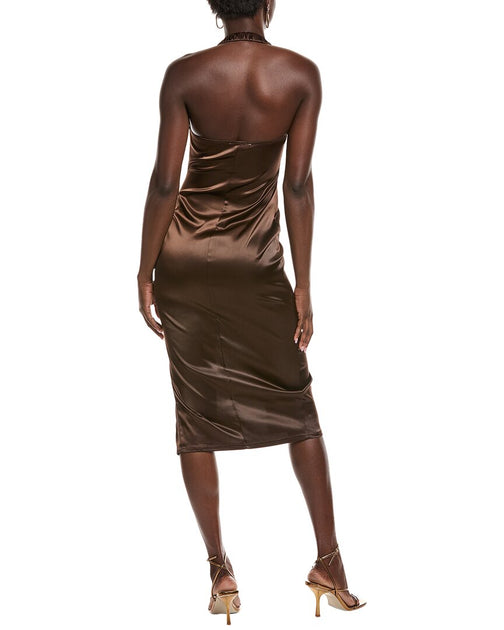 Maison Maar Midi Dress Brown Large 4
