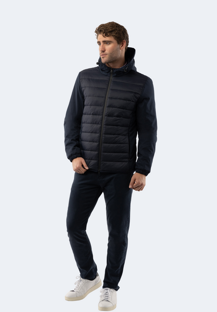 American Heritage Hooded Puff Coat Blue Medium 2