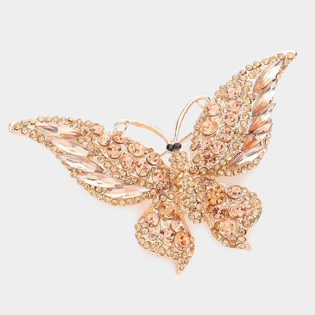 FASHNZFAB Butterfly Pin Brooch Silver 2