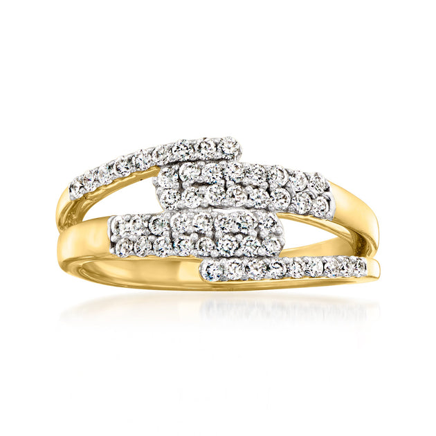 Ross-Simons Interlocking Multi-Row Ring Silver US 8 2