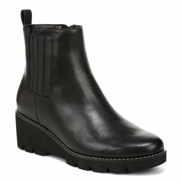 Vionic Aria Wedge Ankle Boot Black US 9.5 2