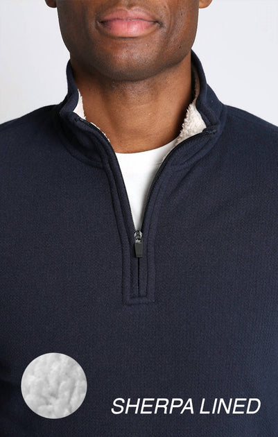 JACHS NEW YORK Quarter Zip Pullover Sweatshirt Blue Small 4