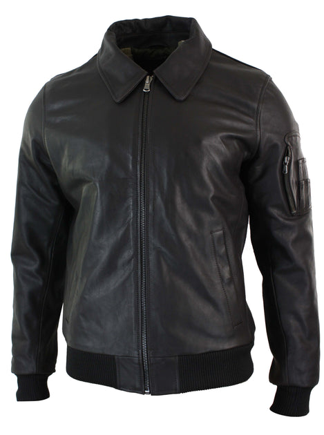 TruClothing Harrington MA1 Bomber Jacket Black Small 3