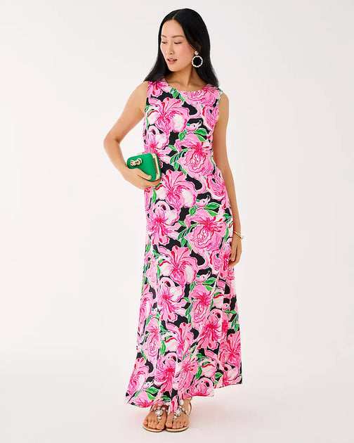 Lilly Pulitzer Iris Silk Maxi Dress Multi US 0 2