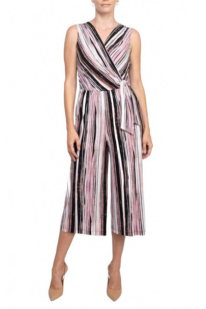 Connected Apparel Combinaison Femme Surplice Neck Tie Side Or US 12 2