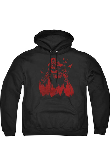 Gildan Batman Red Knight Hoodie Black Large 2