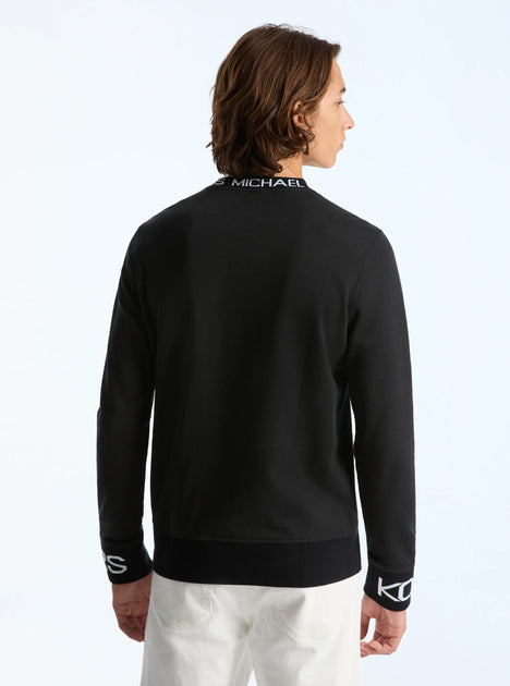 Michael Kors Logo Trim Cotton Blend Sweatshirt White Small 3