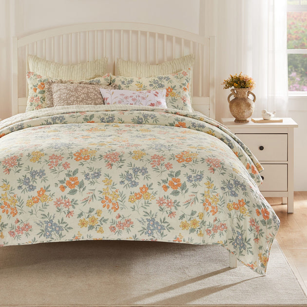 BreeBe Chloe Quilt Set Cream 2