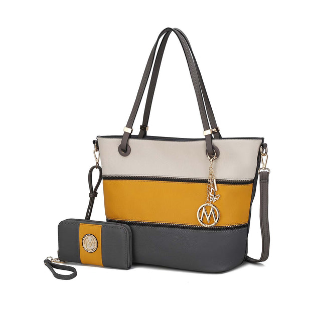MKF Collection Vallie Tote Bag and Wallet Set Red Large 2