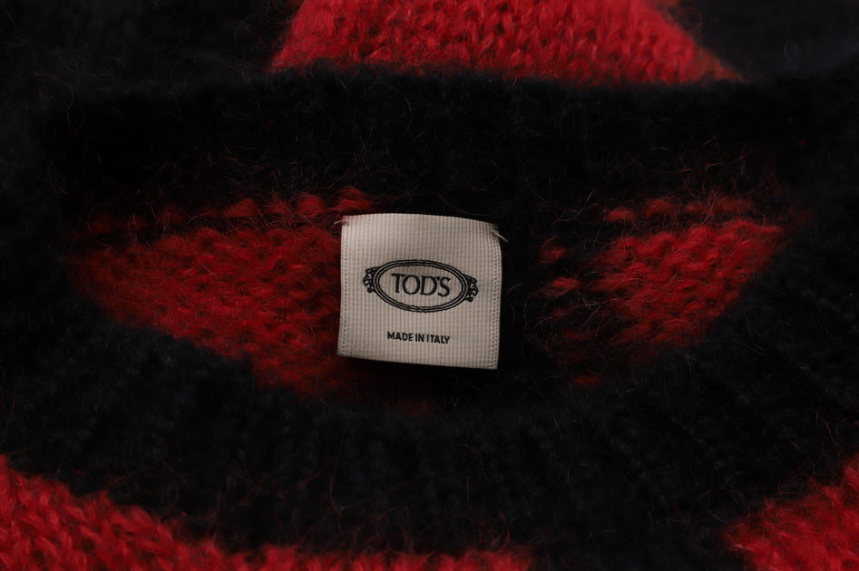 Tod's Karierter Pullover Rot Small 3