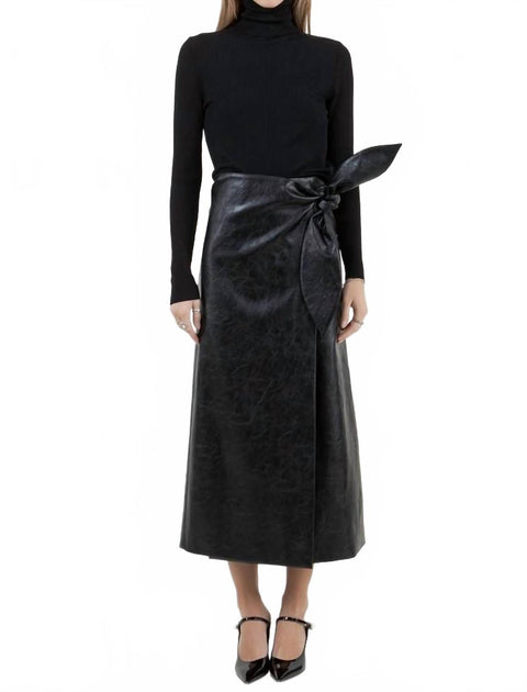 WHITEROOM+CACTUS Ankle Length Midi Wrap Skirt Black XSmall 2
