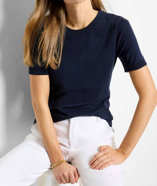Nic + Zoe Easy Scoop Neck Sweater Tee Blue Medium 2