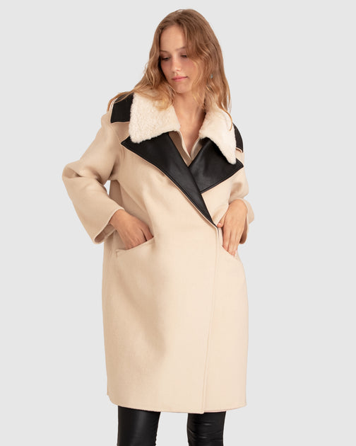 Belle & Bloom Watch Me Go Over Coat Beige Medium 3