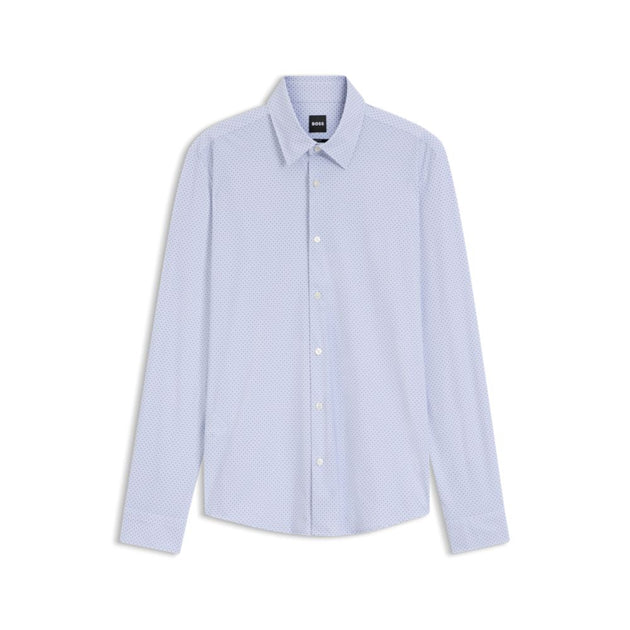 Boss Printed Slim-fit Shirt Blue XL 2
