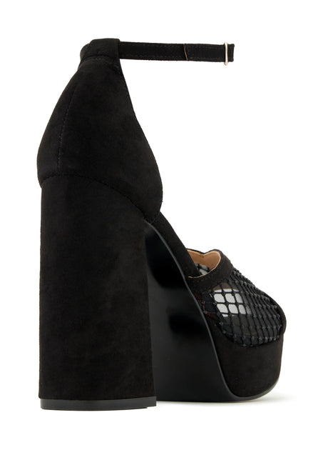 Andrea Women's Heeled Platform Sandals Black US 7 3