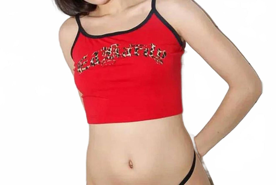 Ed Hardy Leopard Sleeper Cami Top Red X-Small 2