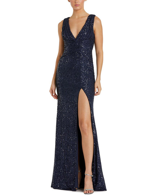 Mac Duggal Maxi Dress Blue US 4 2