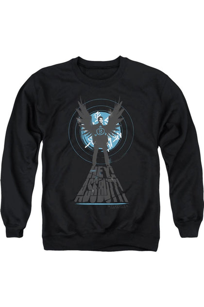 Gildan Supernatural Hey Ass Butt Crewneck Sweatshirt Black Large 2