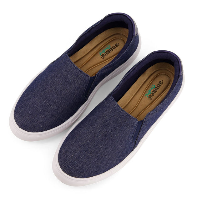 Andrea Casual Slip On Canvas Sneakers Blue US 7 4