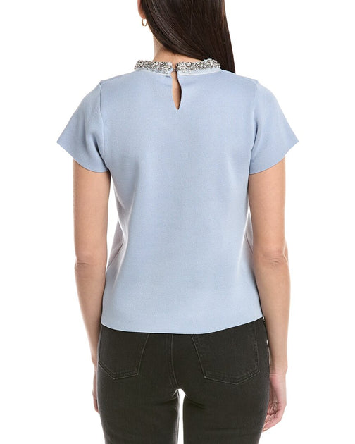 To My Lovers Embellished Top Blue Medium 3