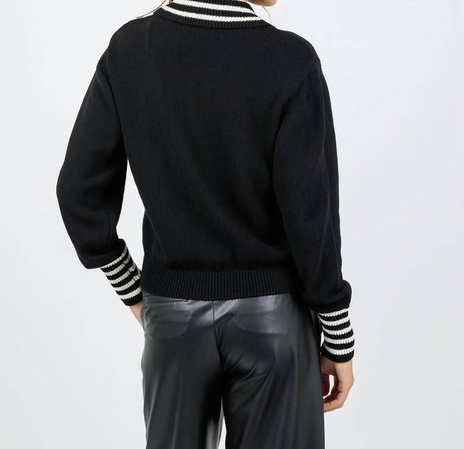 FRAME Sailor Pullover Sweater Black Medium 3