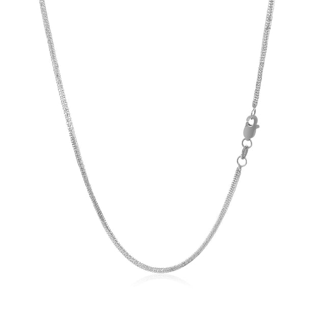 FASHNZFAB Foxtail Chain White Gold 1.00 mm US 20 4