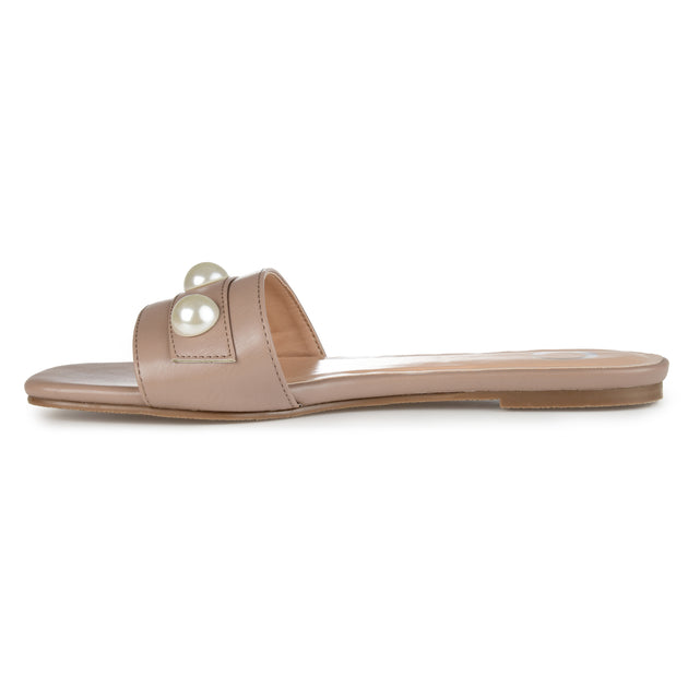 Journee Collection Leonie Slide Brown US 8.5 3