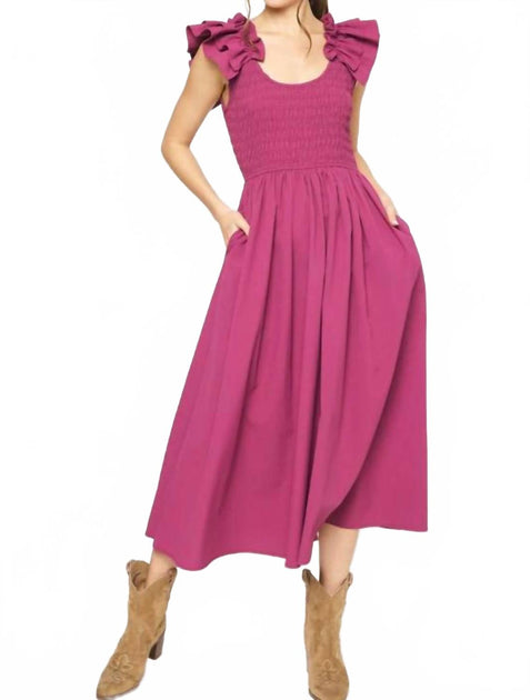 uo leonie mesh bloom asymmetric dress entro Laura Midi Dress In Merlot