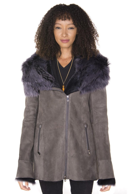 Infinity Romsey Sheepskin Coat Grey Size XL 2