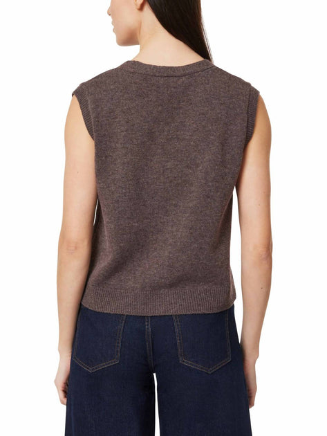 Habitual Sweater Vest Brown Medium 4